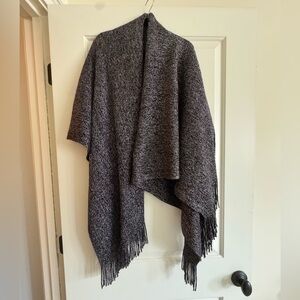 vfish Black Sparkle Fringe Poncho